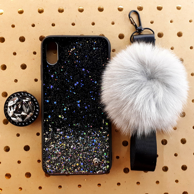 کاور مدل ستاره کد 01 مناسب برای گوشی موبایل اپل IPhone Xs Max به همراه بند و پایه نگهدارنده