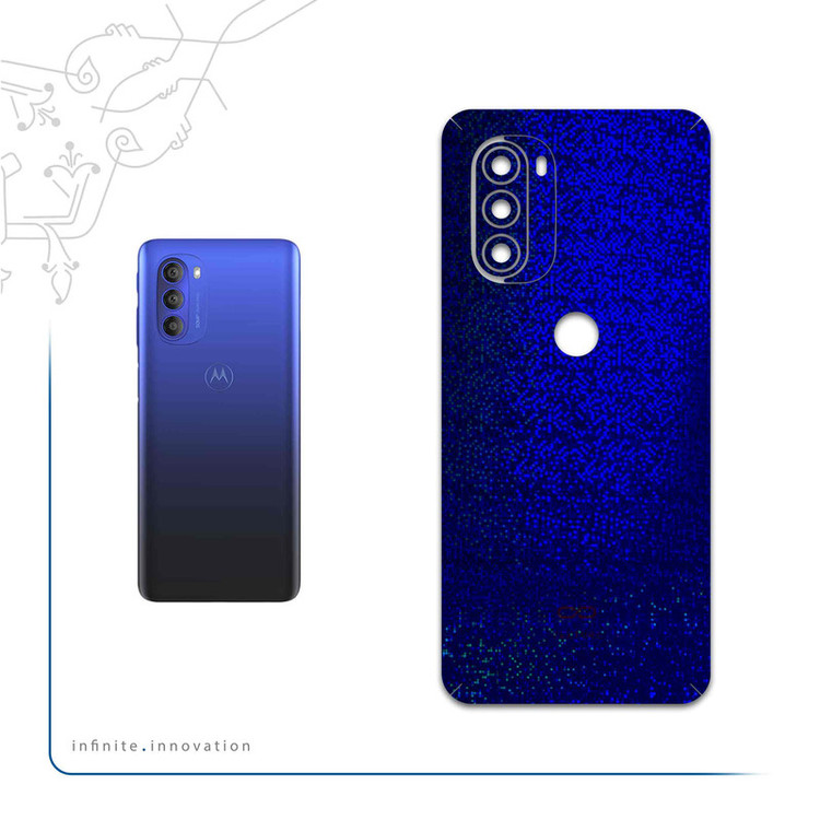 برچسب پوششی ماهوت مدل Blue-Holographic مناسب برای گوشی موبایل موتورولا Moto G51 5G