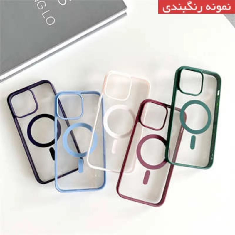 کاور ننه قاب مدل مگ سیف طرح کالرفول مناسب برای گوشی موبایل اپل iPhone 14 Pro
