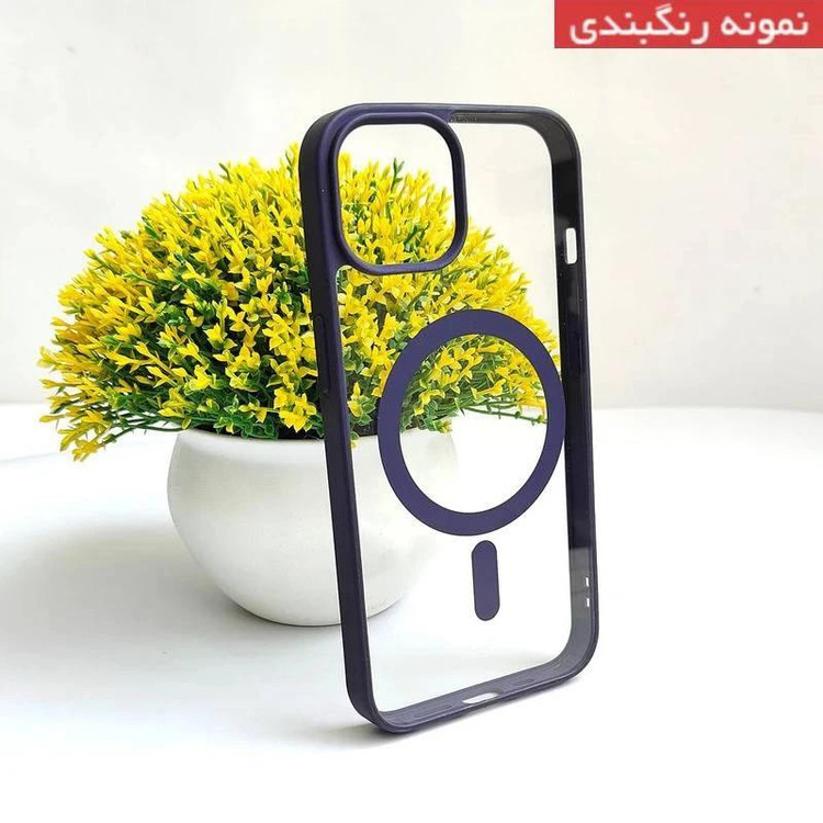 کاور ننه قاب مدل مگ سیف طرح کالرفول مناسب برای گوشی موبایل اپل iPhone 15