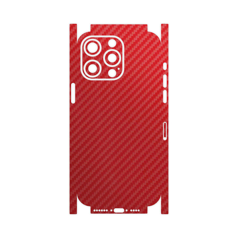 برچسب پوششی ماهوت مدل Red-Fiber-FullSkin مناسب برای گوشی موبایل اپل iPhone 15 Pro Max