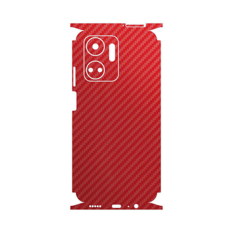 برچسب پوششی ماهوت مدل Red-Fiber-FullSkin مناسب برای گوشی موبایل آنر X7a