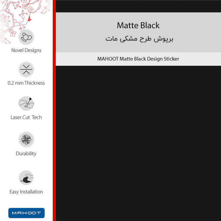 برچسب پوششی ماهوت مدل Matte-Black-FullSkin مناسب برای گوشی موبایل هوآوی Nova 11i
