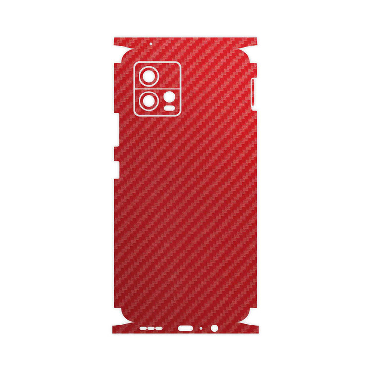 برچسب پوششی ماهوت مدل Red-Fiber-FullSkin مناسب برای گوشی موبایل موتورولا Moto G72
