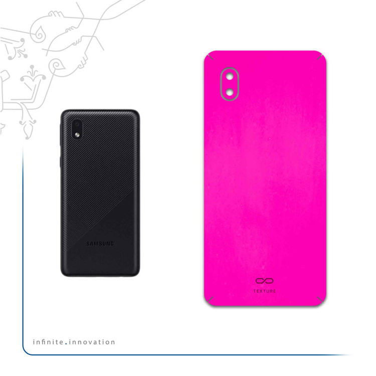 برچسب پوششی ماهوت مدل Phosphorus-Pink مناسب برای گوشی موبایل سامسونگ Galaxy A01 Core