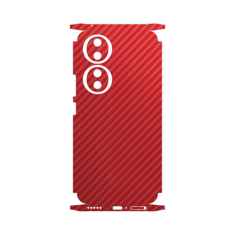 برچسب پوششی ماهوت مدل Red-Fiber-FullSkin مناسب برای گوشی موبایل آنر 90