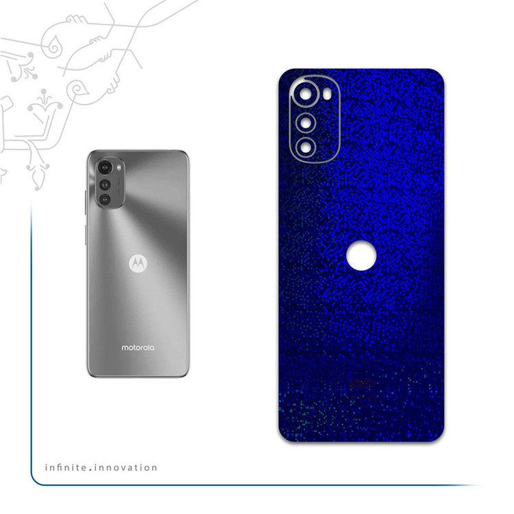 برچسب پوششی ماهوت مدل Blue-Holographic مناسب برای گوشی موبایل موتورولا Moto E32s