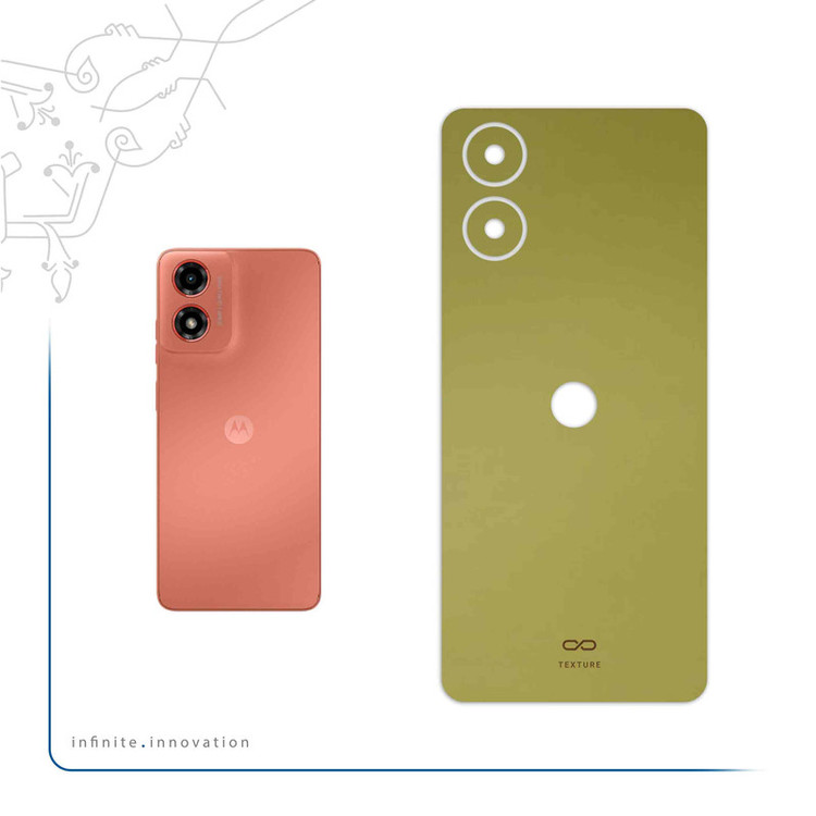 برچسب پوششی ماهوت مدل Matte-Gold مناسب برای گوشی موبایل موتورولا Moto G04s