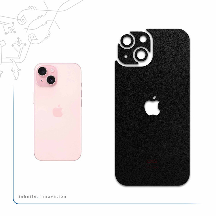 برچسب پوششی ماهوت مدل Black-Suede مناسب برای گوشی موبایل اپل iPhone 15