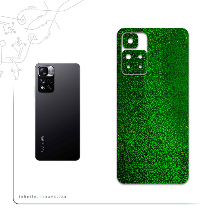 برچسب پوششی ماهوت مدل Green-Holographic مناسب برای گوشی موبایل شیائومی Redmi Note 11 Pro Plus 5G