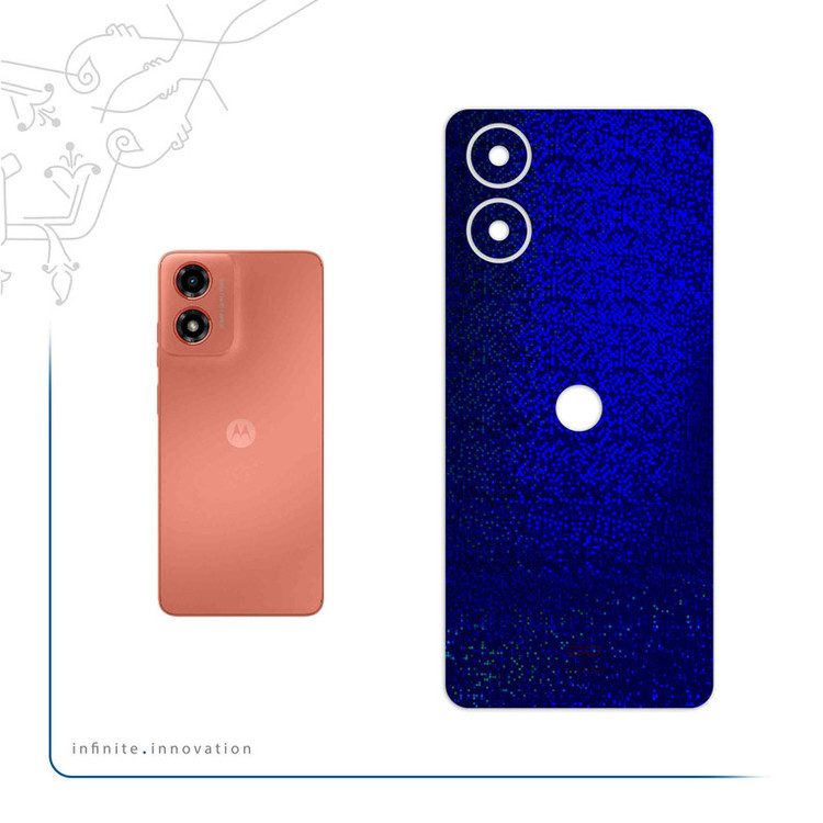 برچسب پوششی ماهوت مدل Blue-Holographic مناسب برای گوشی موبایل موتورولا Moto G04s