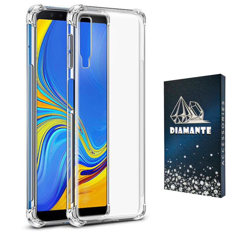 کاور دیامانته مدل shiny navy مناسب برای گوشی موبایل سامسونگ Galaxy A750 / A7 2018