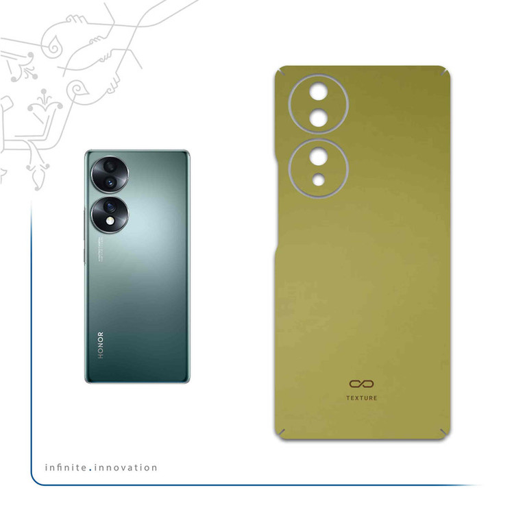 برچسب پوششی ماهوت مدل Matte-Gold مناسب برای گوشی موبایل آنر 70