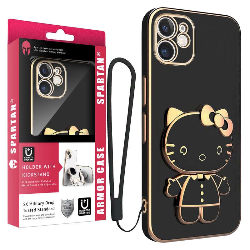 کاور اسپارتان مدل Kitty Strap مناسب برای گوشی موبایل اپل iPhone 11 به همراه بند