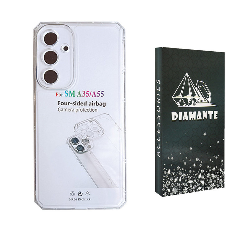 کاور دیامانته مدل Nahid Navy مناسب برای گوشی موبایل سامسونگ Galaxy A55