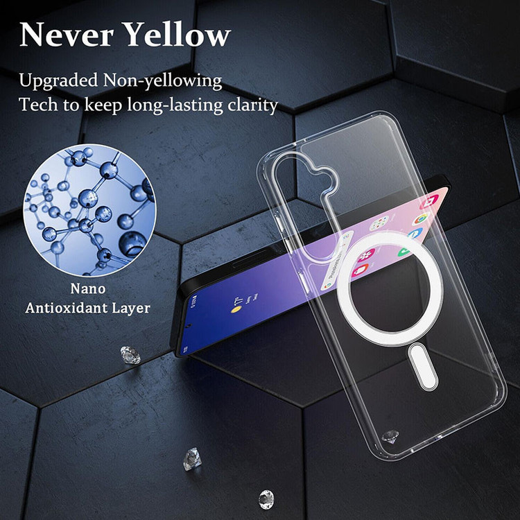 کاور مسیر مدل Clear Magnetic Magsafe مناسب برای گوشی موبایل سامسونگ Galaxy A35