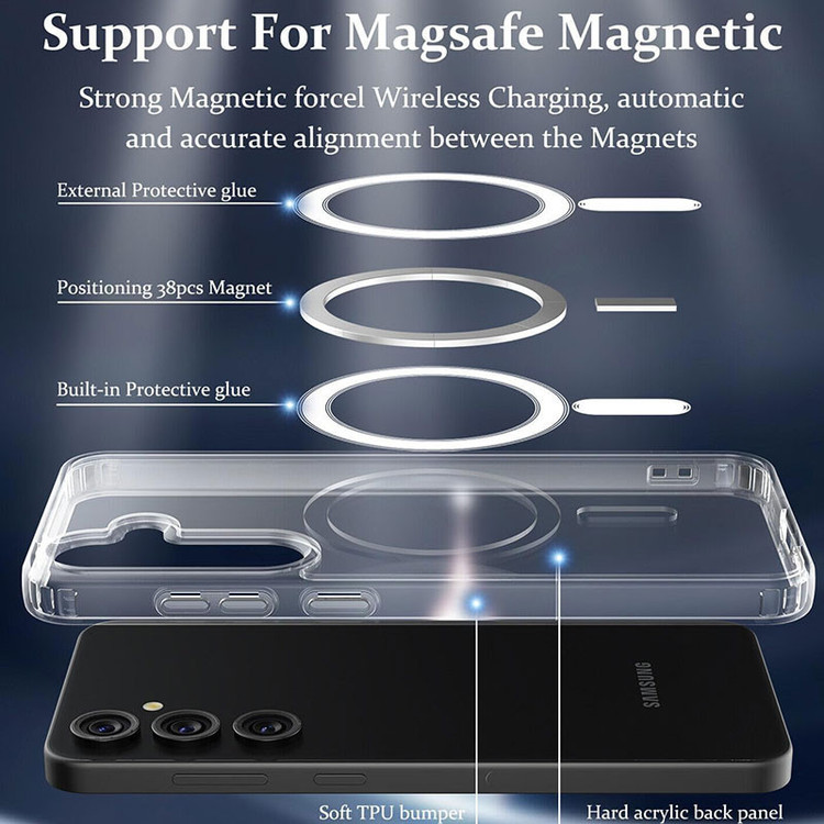 کاور مسیر مدل Clear Magnetic Magsafe مناسب برای گوشی موبایل سامسونگ Galaxy A35