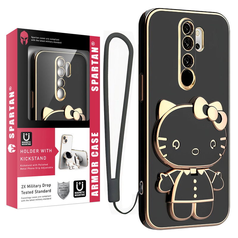 کاور اسپارتان مدل Kitty مناسب برای گوشی موبایل شیائومی Redmi Note 8 Pro به همراه بند نگهدارنده