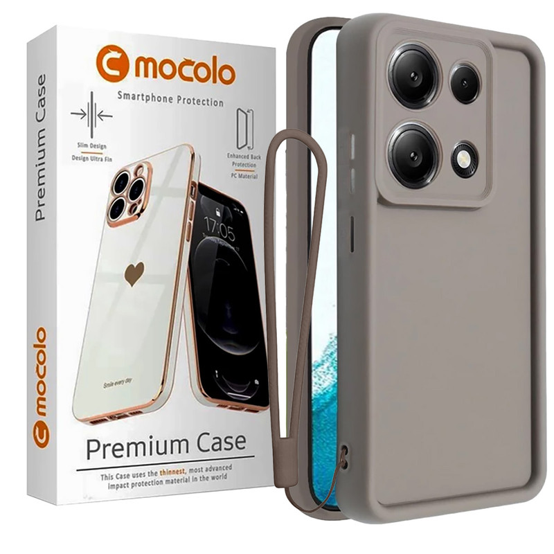 کاور موکولو مدل Silicone Puffer Strap مناسب برای گوشی موبایل شیائومی Redmi Note 13 Pro 5G / Poco X6 5G به همراه بند آویز