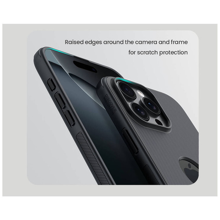 کاور نیلکین مدل Frosted Shiled Pro LogoCut مناسب برای گوشی موبایل اپل IPhone 16 Pro Max