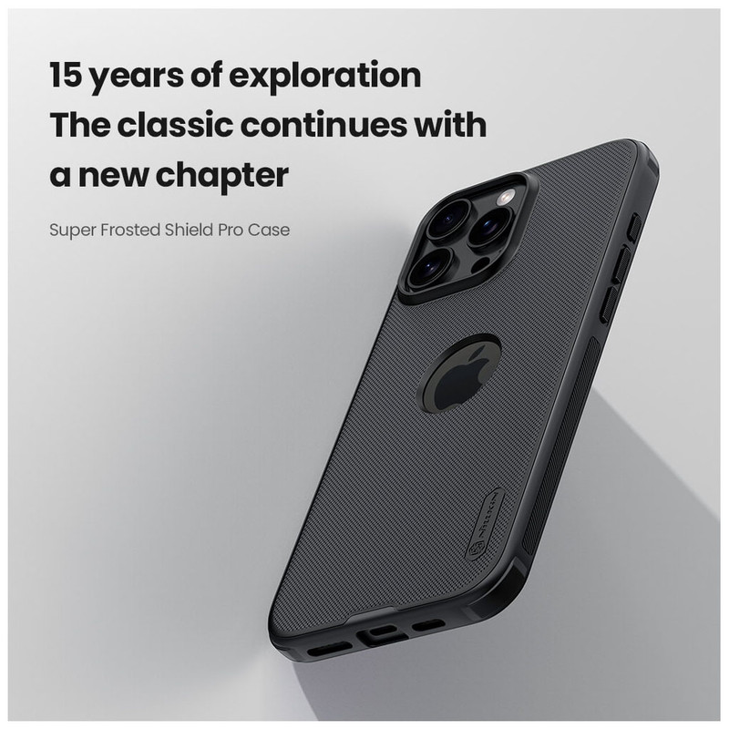 کاور نیلکین مدل Frosted Shiled Pro LogoCut مناسب برای گوشی موبایل اپل IPhone 16 Pro Max