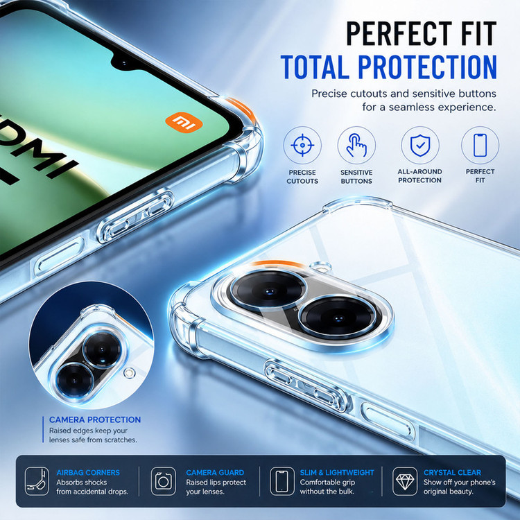 کاور اسپارتان مدل Airbag مناسب برای گوشی موبایل شیائومی Redmi A5 4G /Poco C71