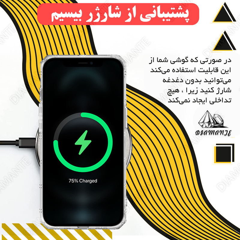 کاور دیامانته مدل Nahid Navy مناسب برای گوشی موبایل شیائومی Redmi12 4G