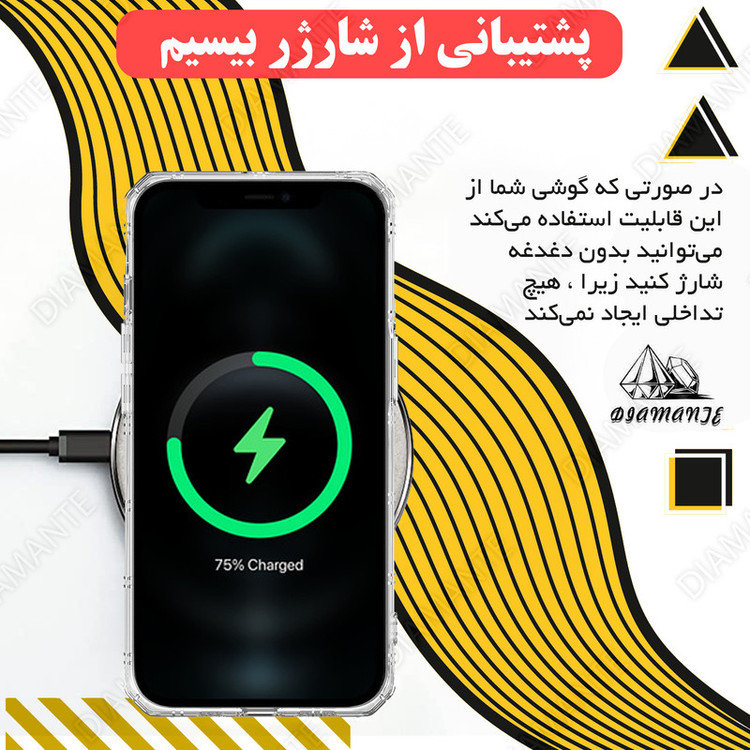 کاور دیامانته مدل Nahid Navy مناسب برای گوشی موبایل سامسونگ Galaxy S24 Plus