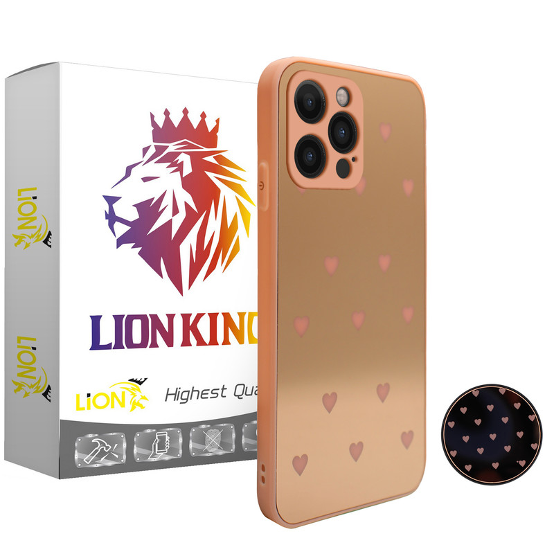 کاور لاین کینگ مدل Ayeneh مناسب برای گوشی موبایل اپل iPhone 12 Pro به همراه پایه نگهدارنده