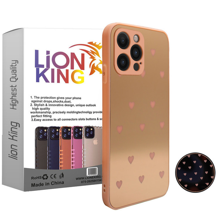 کاور لاین کینگ مدل Ayeneh مناسب برای گوشی موبایل اپل iPhone 12 Pro به همراه پایه نگهدارنده
