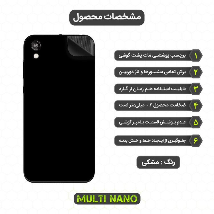 برچسب پوششی مولتی نانو مدل X-F1M مناسب برای گوشی موبایل آنر Play 3E