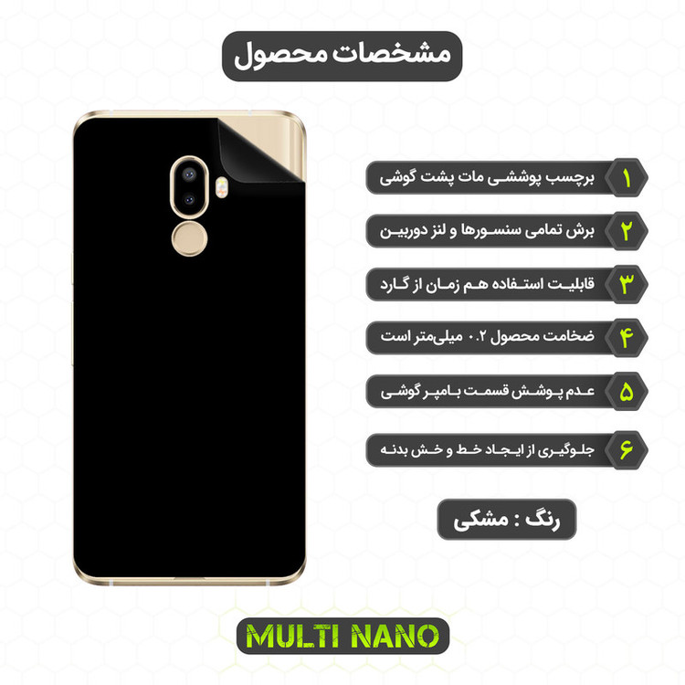 برچسب پوششی مولتی نانو مدل X-F1M مناسب برای گوشی موبایل جی ال ایکس General Luxe Shahab