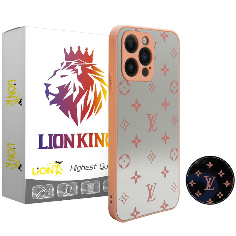 کاور لاین کینگ مدل Ayeneh LV مناسب برای گوشی موبایل اپل iPhone 12 Pro به همراه پایه نگهدارنده