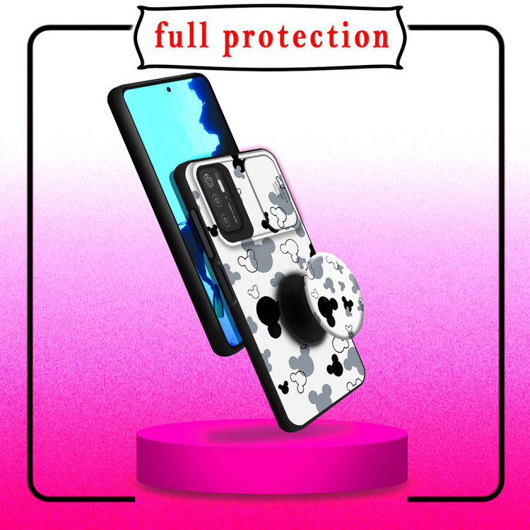 کاور لاین کینگ مدل KalehMiki J2 مناسب برای گوشی موبایل شیائومی Poco M3 Pro به همراه پایه نگهدارنده