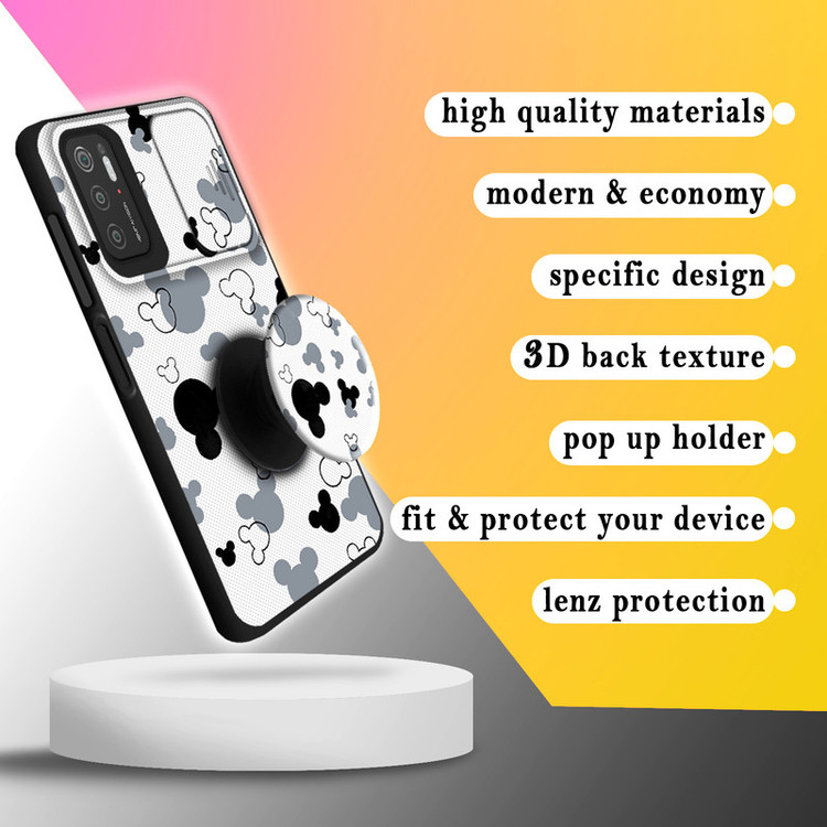 کاور لاین کینگ مدل KalehMiki J2 مناسب برای گوشی موبایل شیائومی Poco M3 Pro به همراه پایه نگهدارنده