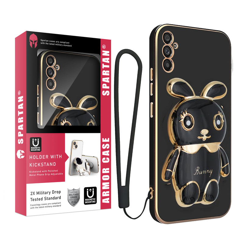 کاور اسپارتان مدل Bunny Strap مناسب برای گوشی موبایل سامسونگ Galaxy M34 به همراه بند