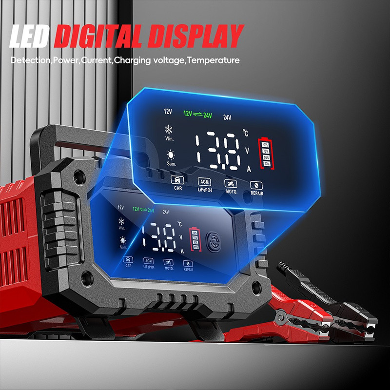 شارژر باتری خودرو فاکسسور مدل SMART-12V20A-24V10A