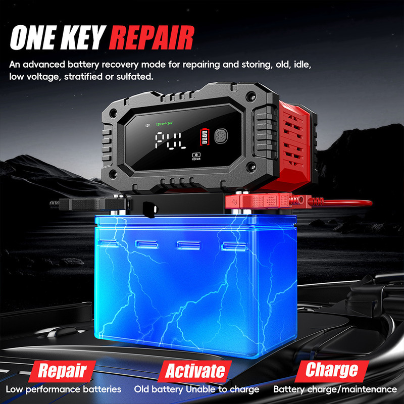 شارژر باتری خودرو فاکسسور مدل SMART-12V20A-24V10A
