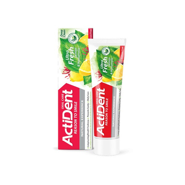 خمیر دندان اکتیدنت مدل Ultra Shine -Ultra Fresh وزن 100 گرم بسته 2 عددی
