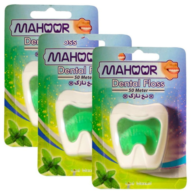 نخ دندان ماهور مدل Dental Floss مجموعه 12 عددی