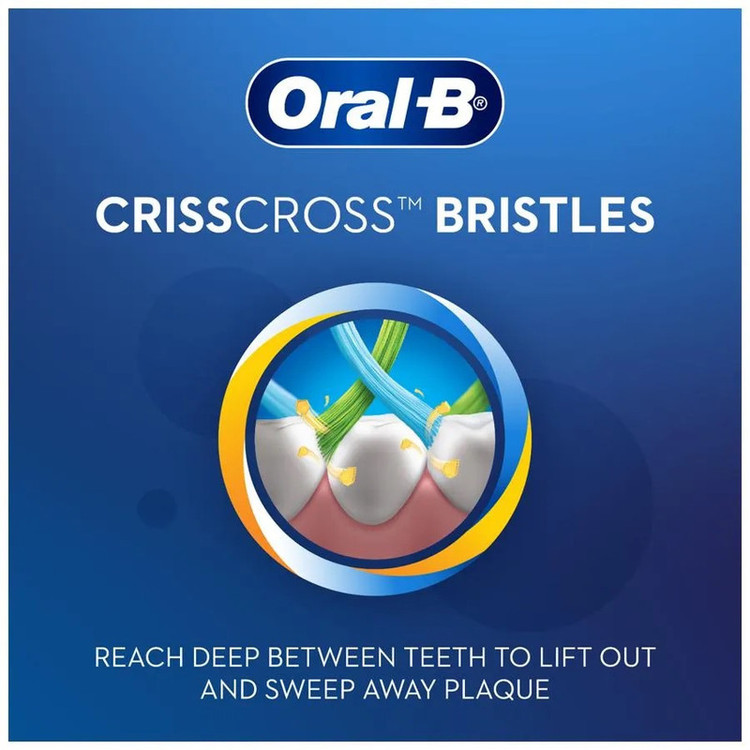 مسواک اورال-بی مدل CRISSCROSS bacteria blast با برس نرم