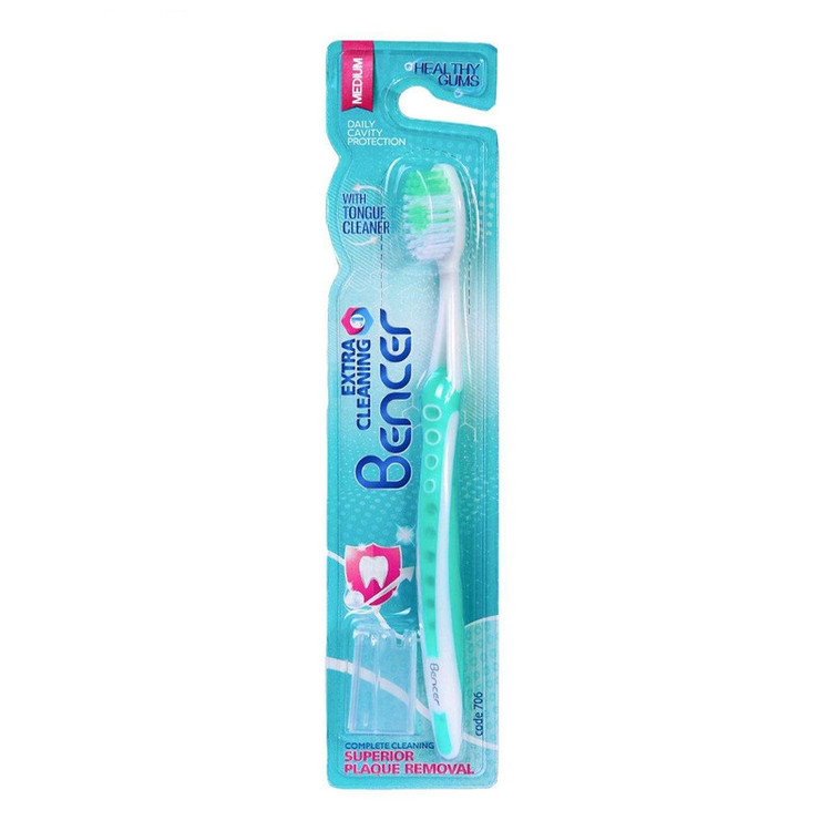 مسواک بنسر مدل Extra Cleaning با برس متوسط بسته 2 عددی
