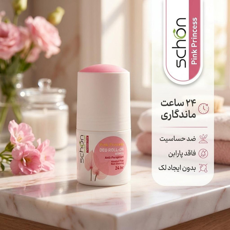 رول ضد تعریق زنانه شون مدل Pink Princess حجم 50 میلی لیتر