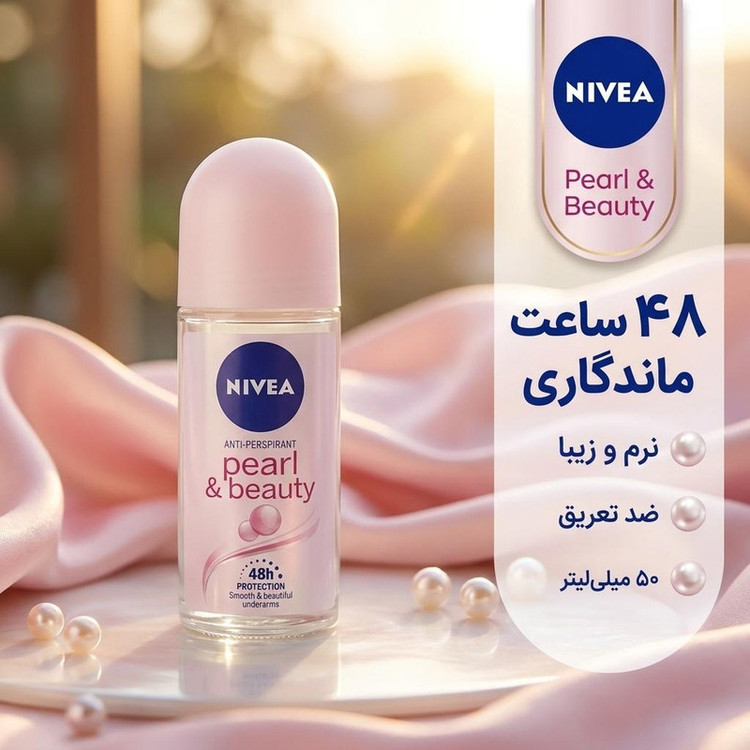 رول ضد تعریق زنانه نیوآ مدل Pearl & Beauty حجم 50 میلی لیتر