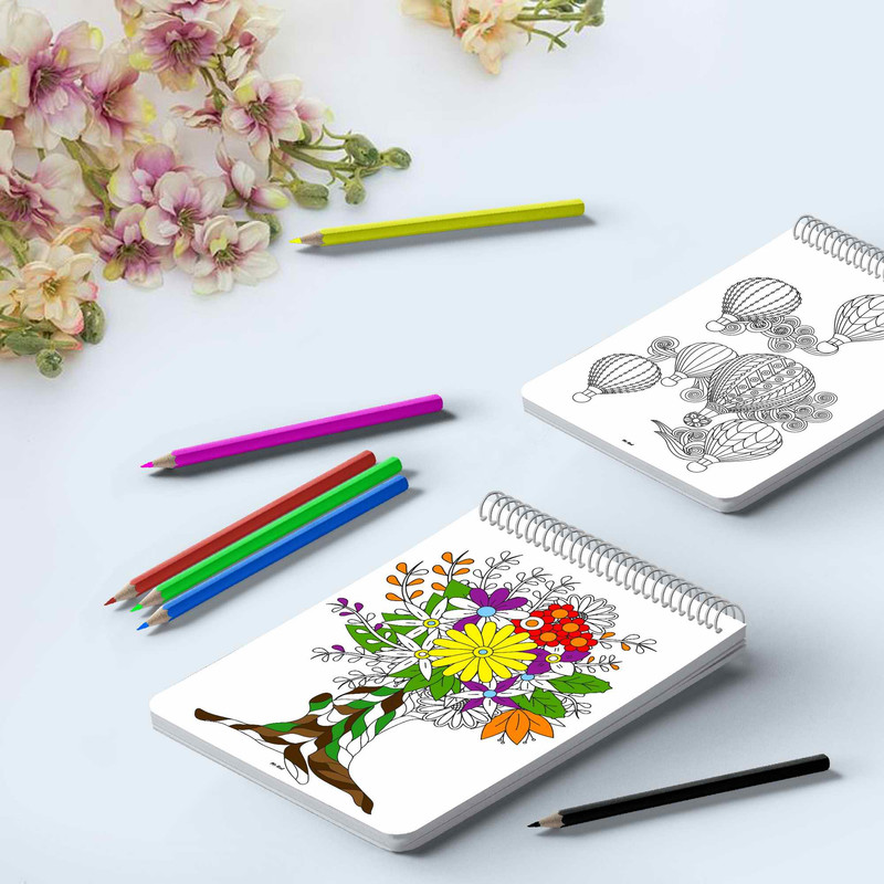 دفتر رنگ آمیزی مستر راد مدل ماندالا طرح آرامش باغ مهربانی و شادی کد 1535