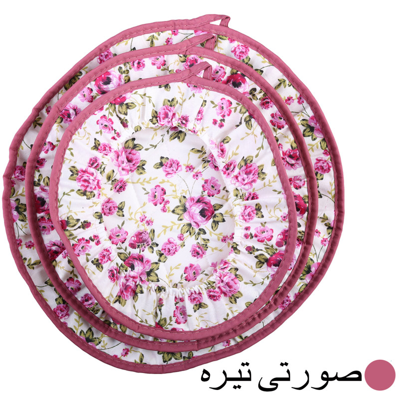 ست دمکنی 3 تکه طرح گل رز کد DK 13