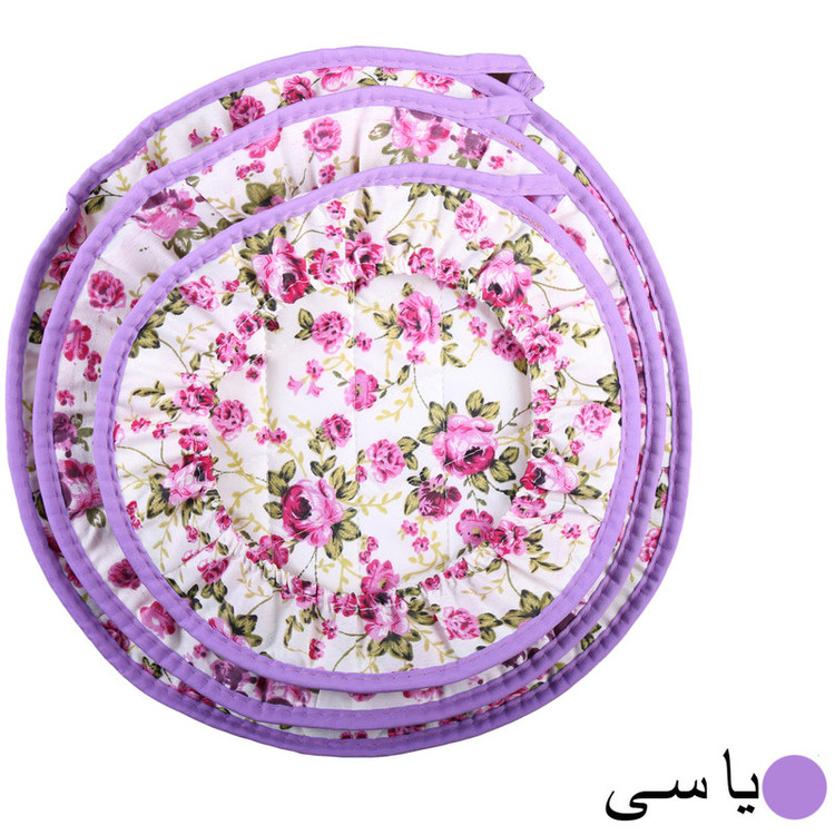 ست دمکنی 3 تکه طرح گل رز کد DK 13
