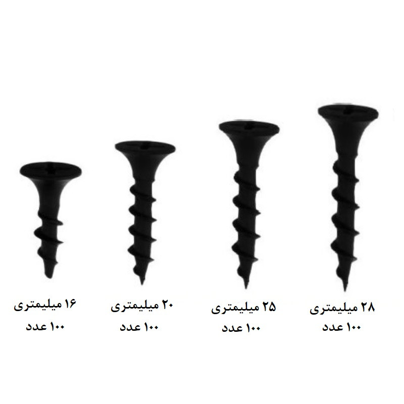 پیچ ام دی اف تکنو باغلانتی مدل MDF-16-20-25-30 مجموعه 400 عددی
