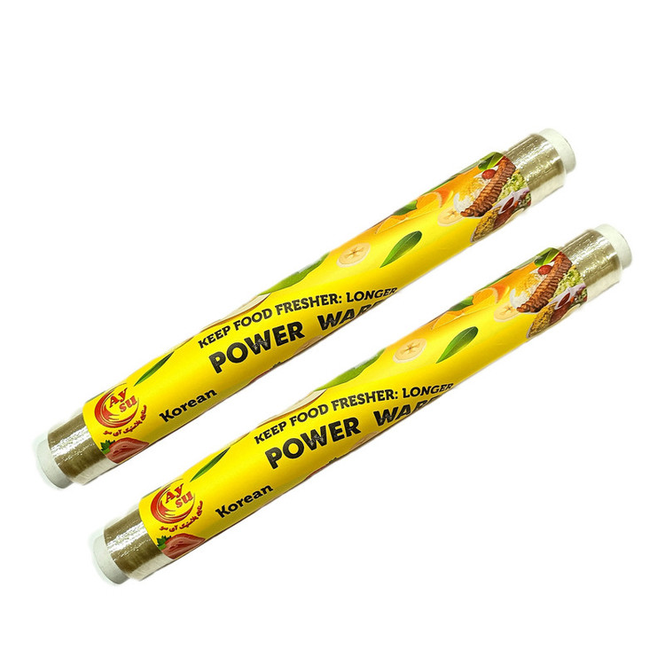 سلفون بسته بندی آیسو مدل power warp رول 100 متری مجموعه 2 عددی
