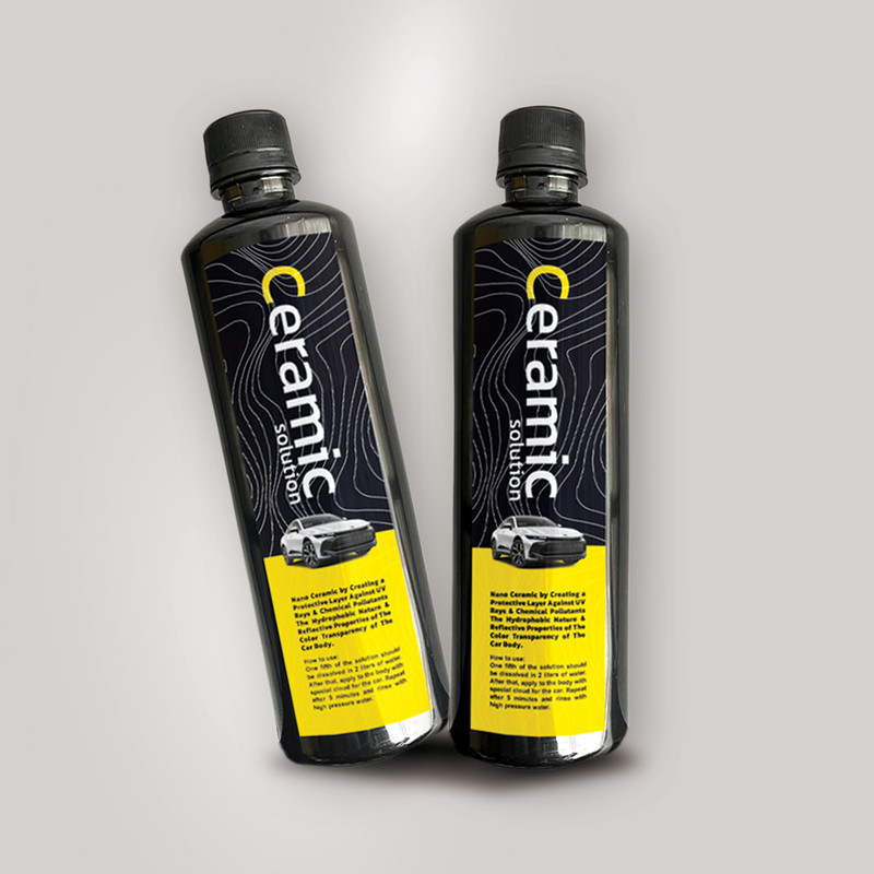 شامپو سرامیک آبگریز بدنه خودرو مدل Ceramic solution حجم 500 میلی لیتر بسته 2 تایی